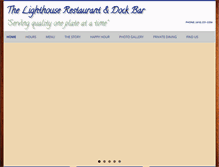 Tablet Screenshot of lighthouserestaurantanddockbar.com